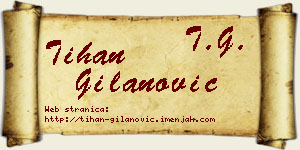 Tihan Gilanović vizit kartica